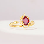 ML07059 Ruby Ring - White-Gold