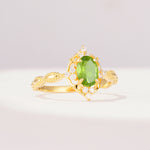 ML07059 Peridot Ring - White-Gold