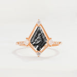 ML07060 Black Rutilated Quartz Ring - Additional view