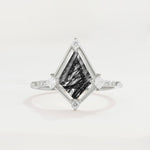 ML07060 Black Rutilated Quartz Ring - Additional view