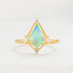ML07060 Fire Opal Ring - Yellow-Gold
