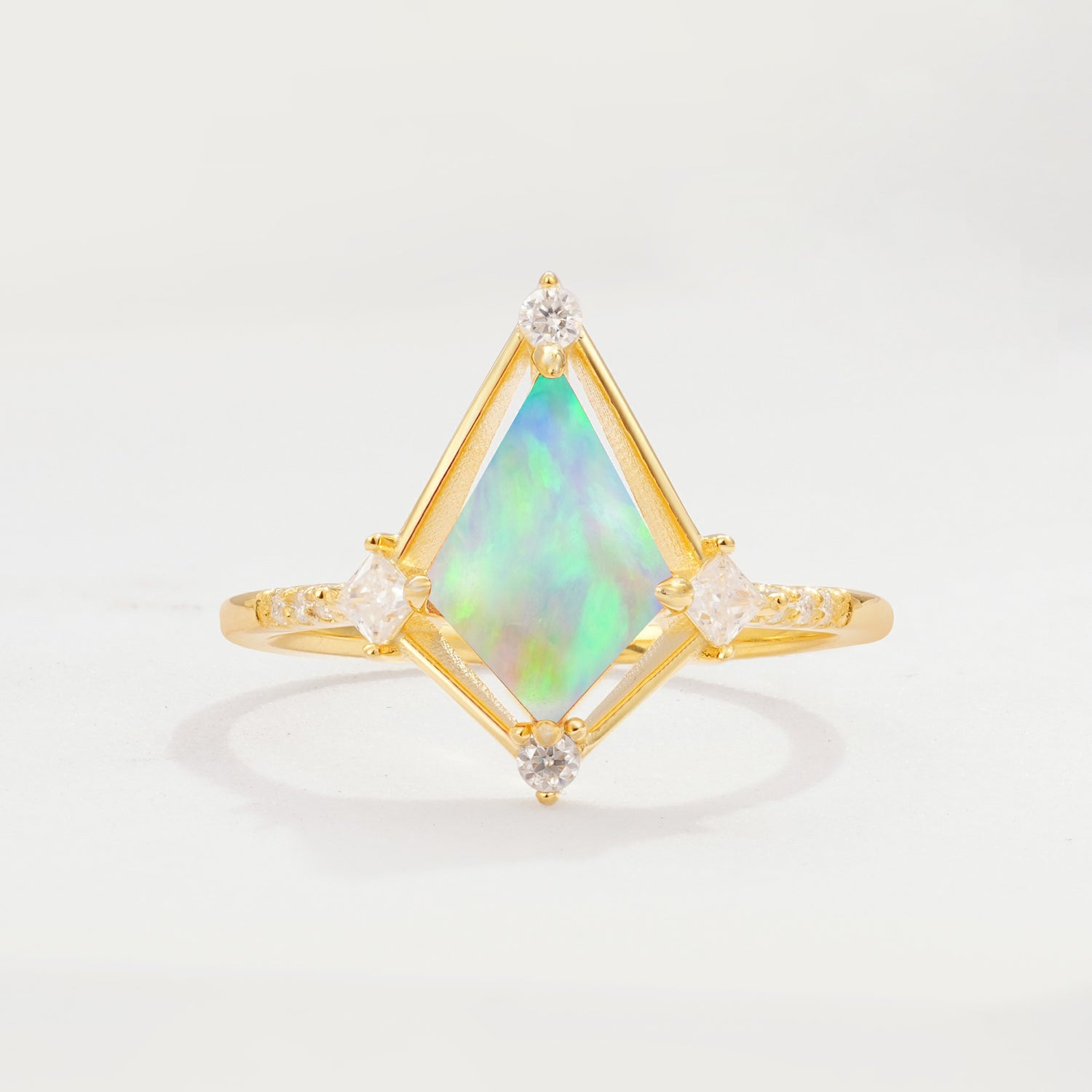ML07060 Fire Opal Ring - Yellow-Gold