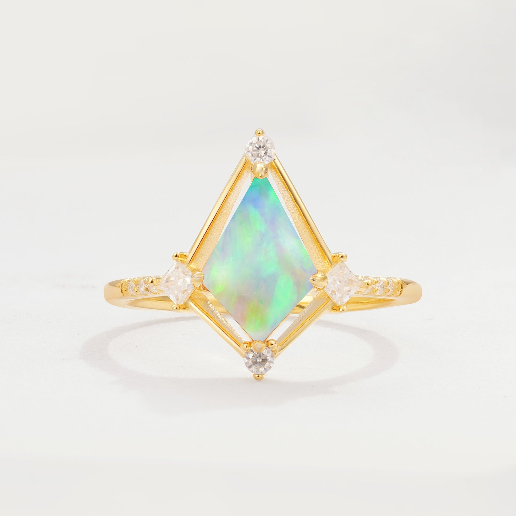 ML07060 Fire Opal Ring - Yellow-Gold