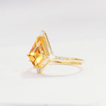 ML07060 Citrine Ring - White-Gold