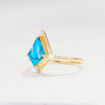 ML07060 Turquoise Ring - White-Gold