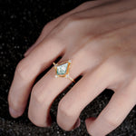 ML07060 Moss Agate Ring - Rose-Gold