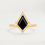 ML07060 Black Onyx Ring - Yellow-Gold