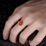 ML07060 Garnet Ring - Rose-Gold