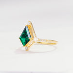 ML07060 Emerald Ring - White-Gold