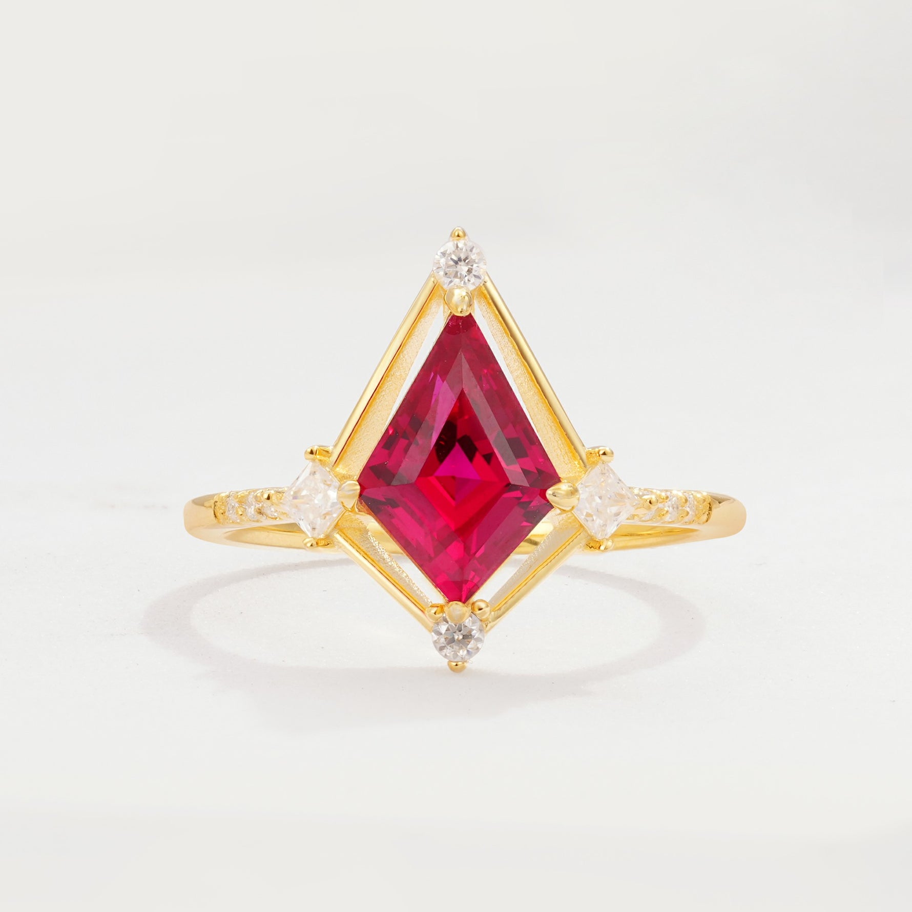 ML07060 Ruby Ring - Yellow-Gold