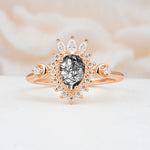 ML07061 Black Rutilated Quartz Ring - Additional view