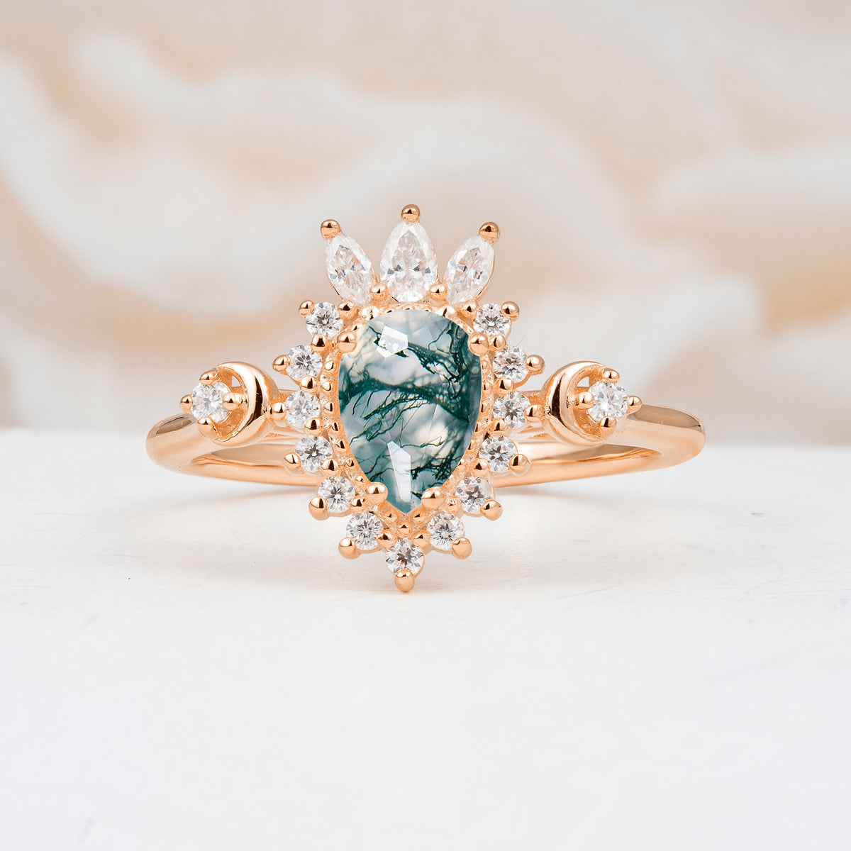 ML07061 Moss Agate Ring - Additional view
