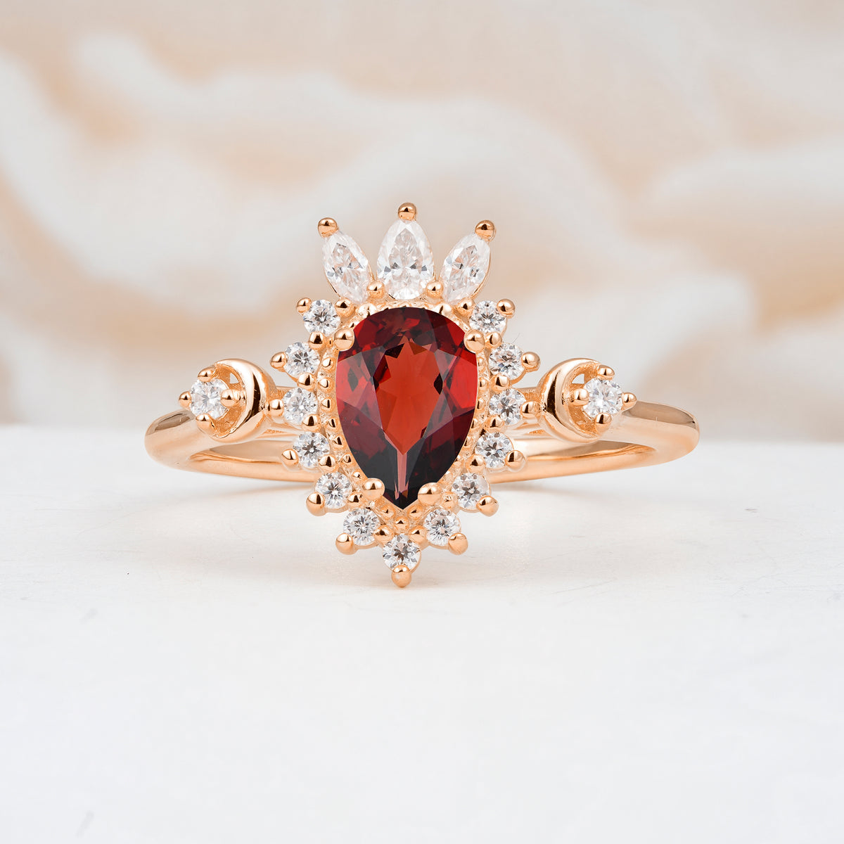 ML07061 Garnet Ring - Additional view