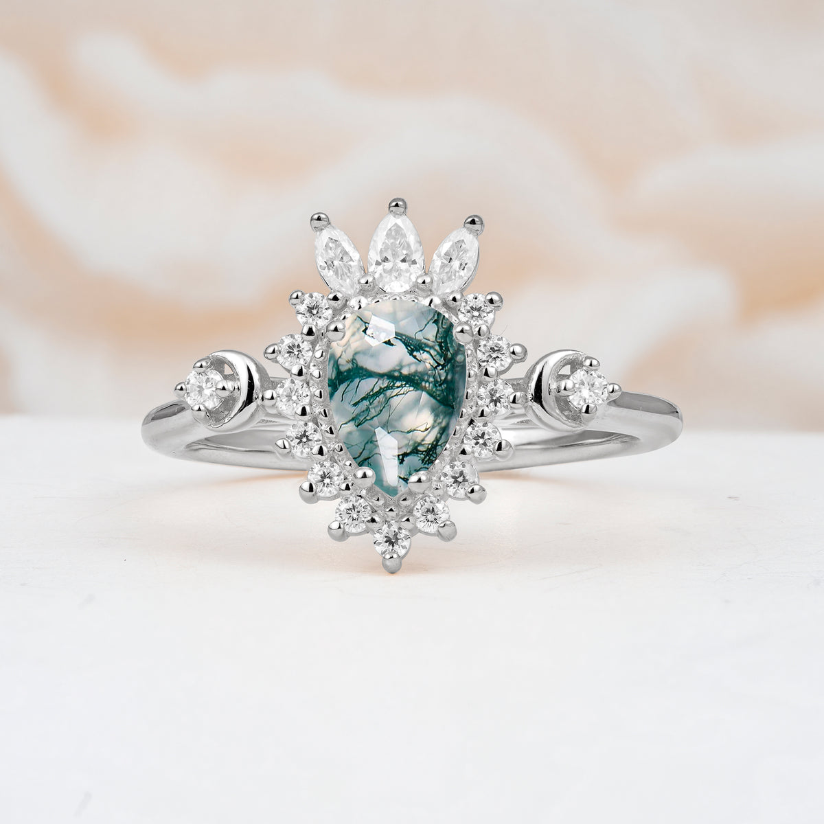 ML07061 Moss Agate Ring - Additional view