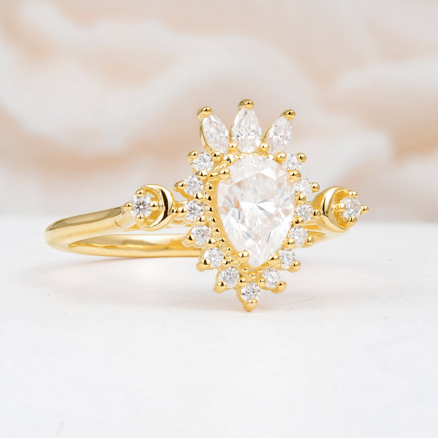 ML07061 Moissanite Ring - White-Gold