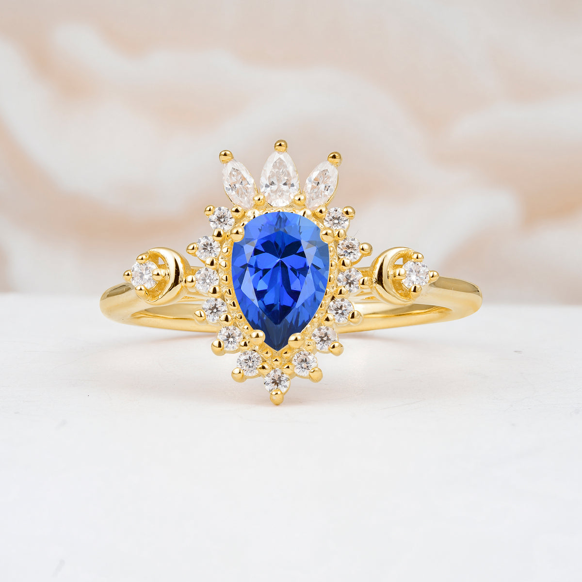 ML07061 Sapphire Ring - Yellow-Gold