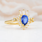 ML07061 Sapphire Ring - White-Gold