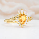 ML07061 Citrine Ring - White-Gold