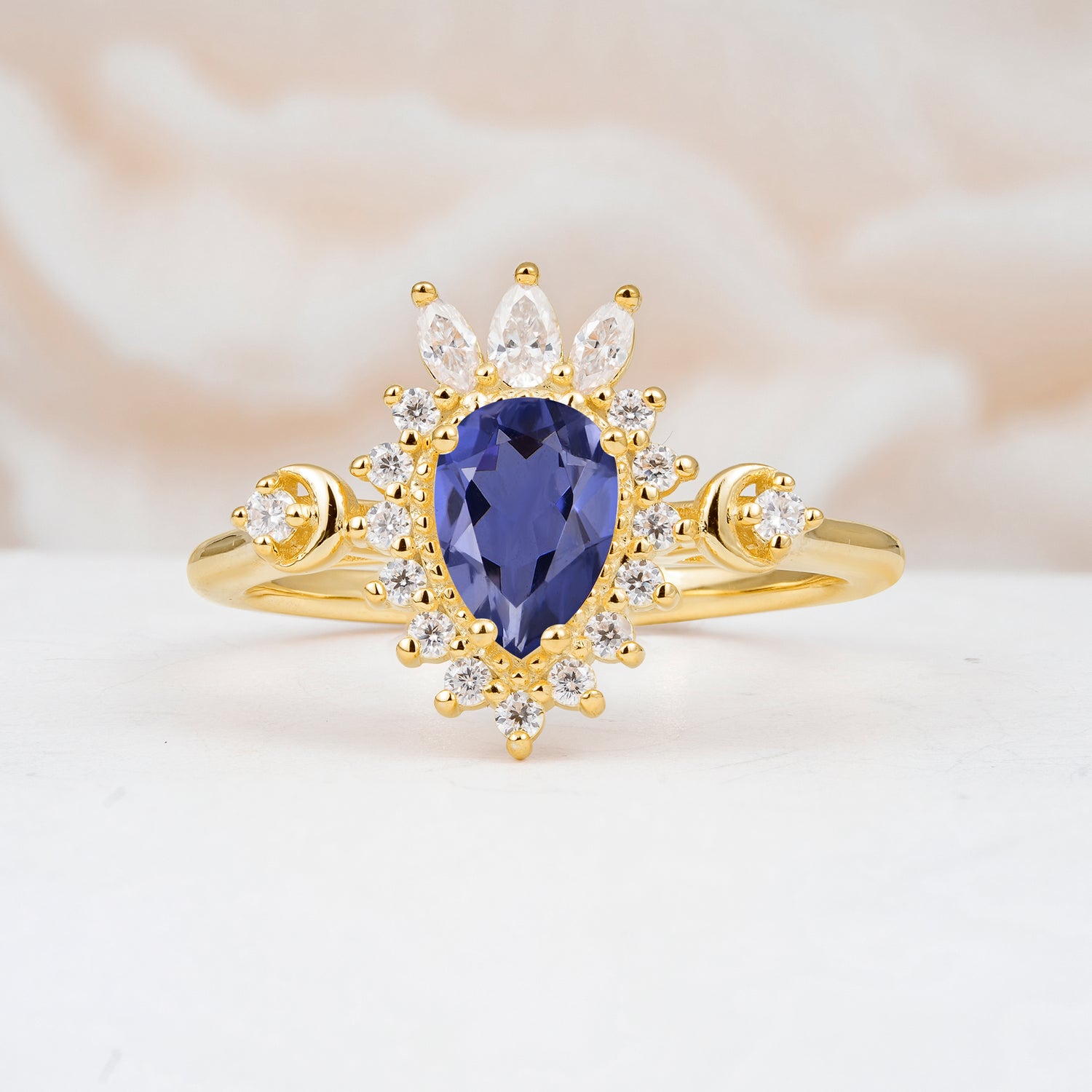 ML07061 Tanzanite Ring - Yellow-Gold