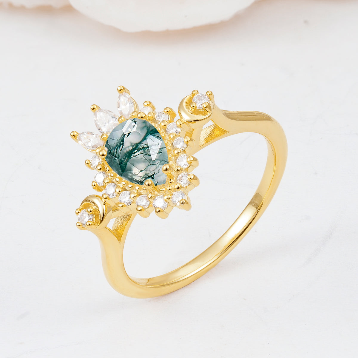 ML07061 Moss Agate Ring - Additional view