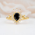 ML07061 Black Onyx Ring - Yellow-Gold