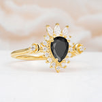 ML07061 Black Onyx Ring - White-Gold