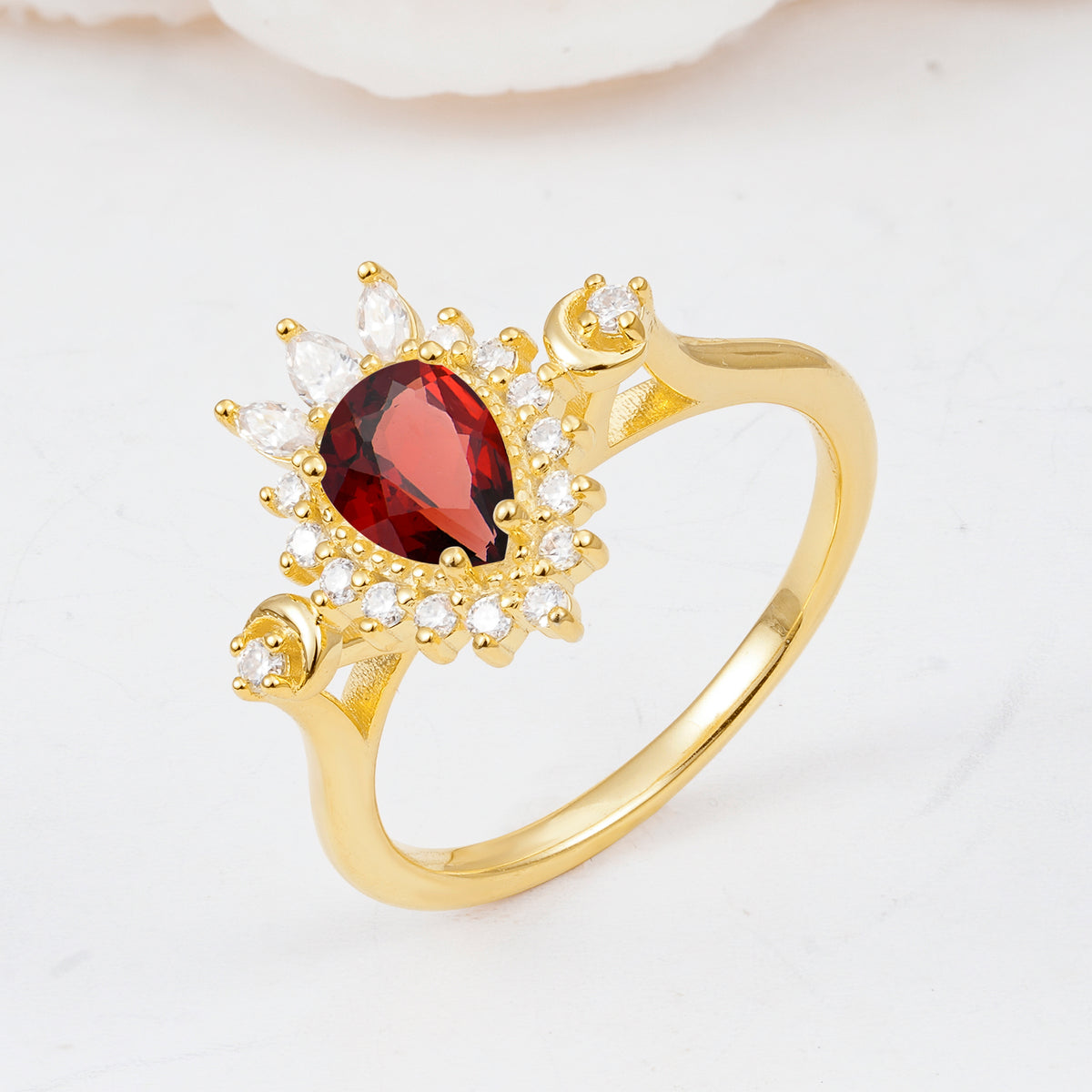 ML07061 Garnet Ring - Additional view