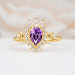 ML07061 Amethyst Ring - Yellow-Gold