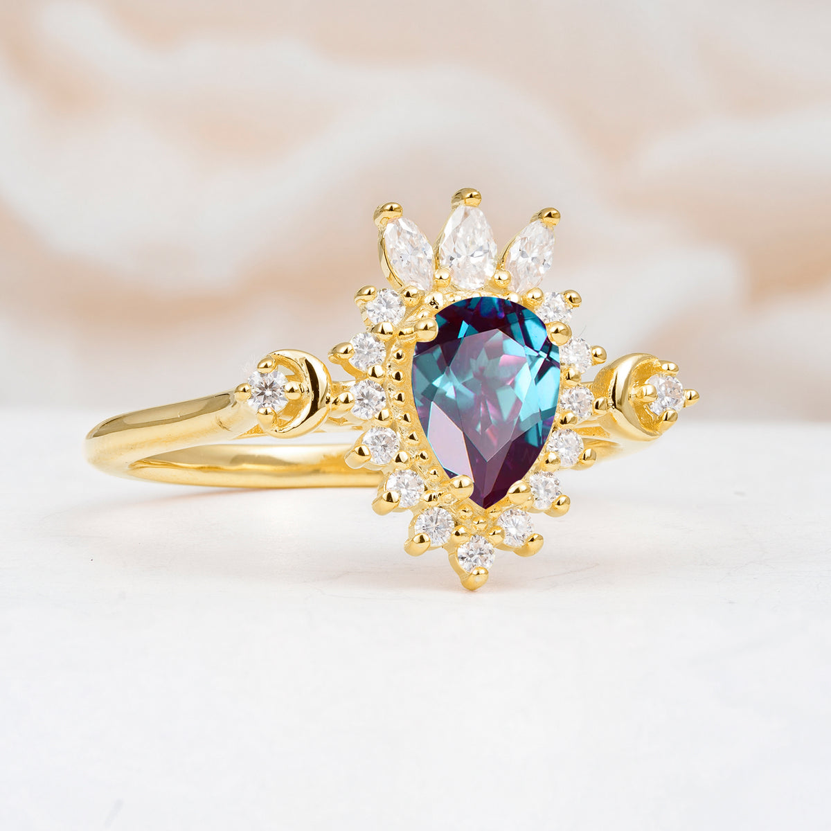 ML07061 Alexandrite Ring - White-Gold