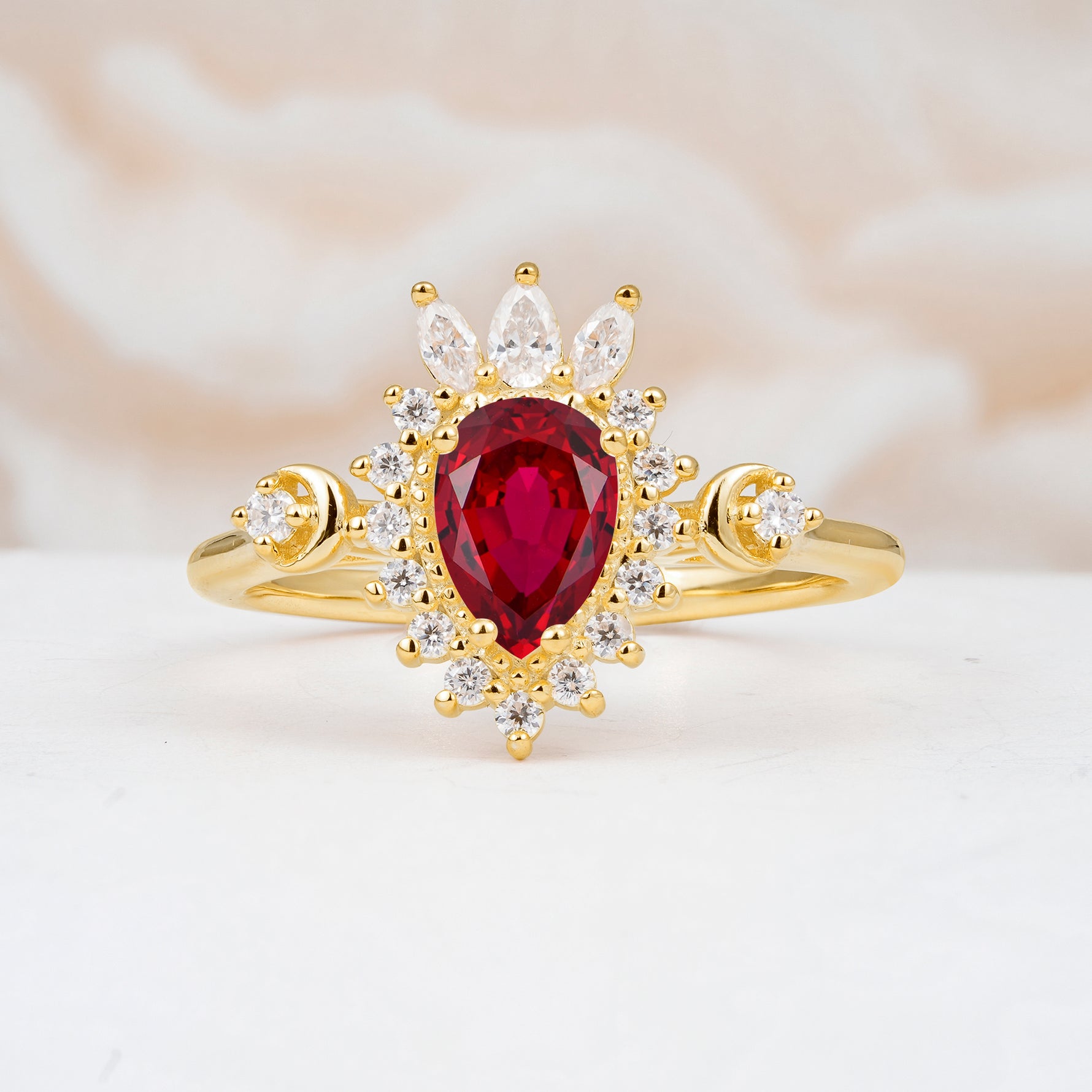 ML07061 Ruby Ring - Yellow-Gold