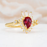 ML07061 Ruby Ring - White-Gold