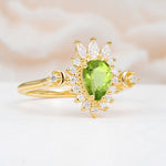 ML07061 Peridot Ring - White-Gold