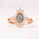 ML07062 Black Rutilated Quartz Ring - Additional view