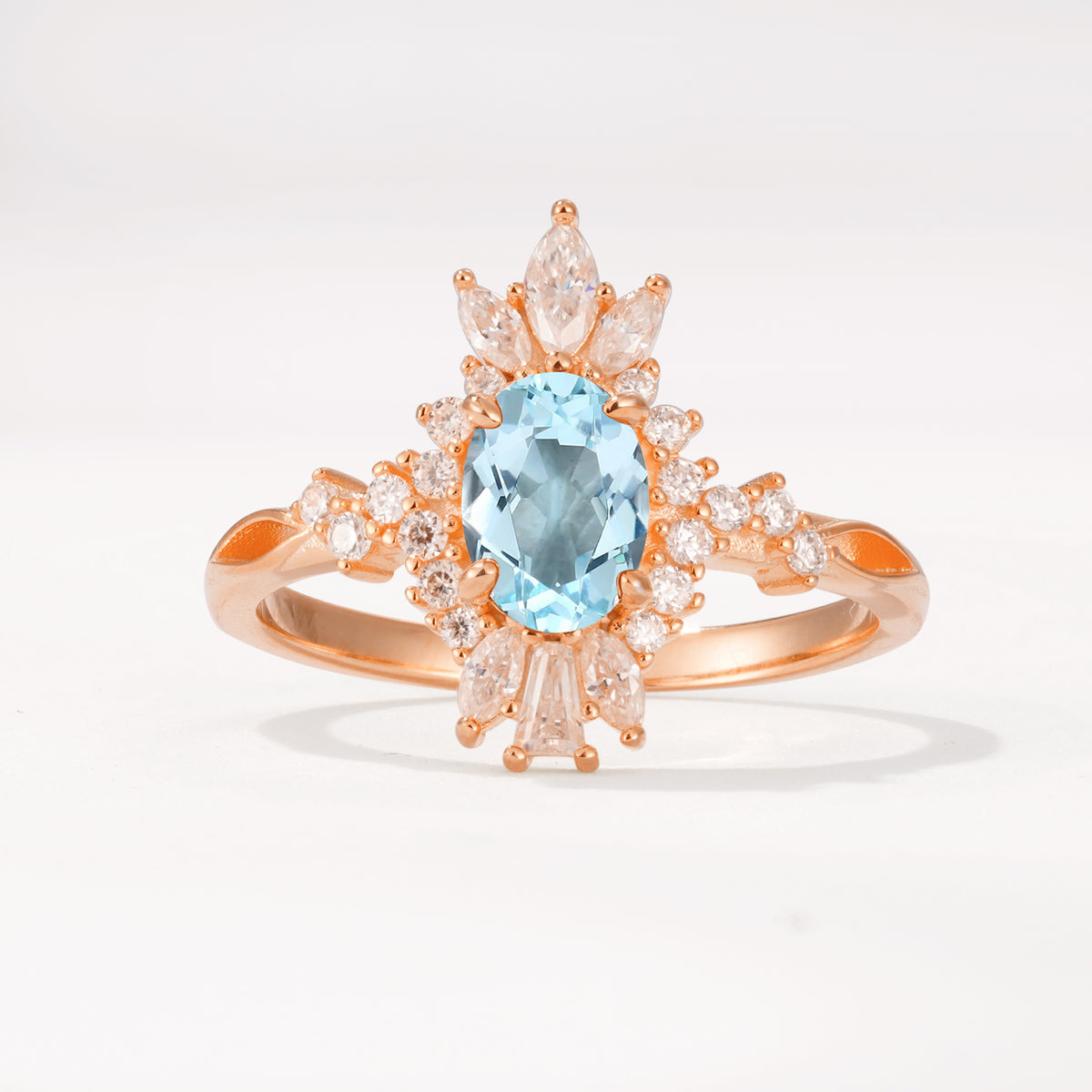 ML07062 Aquamarine Ring - Additional view