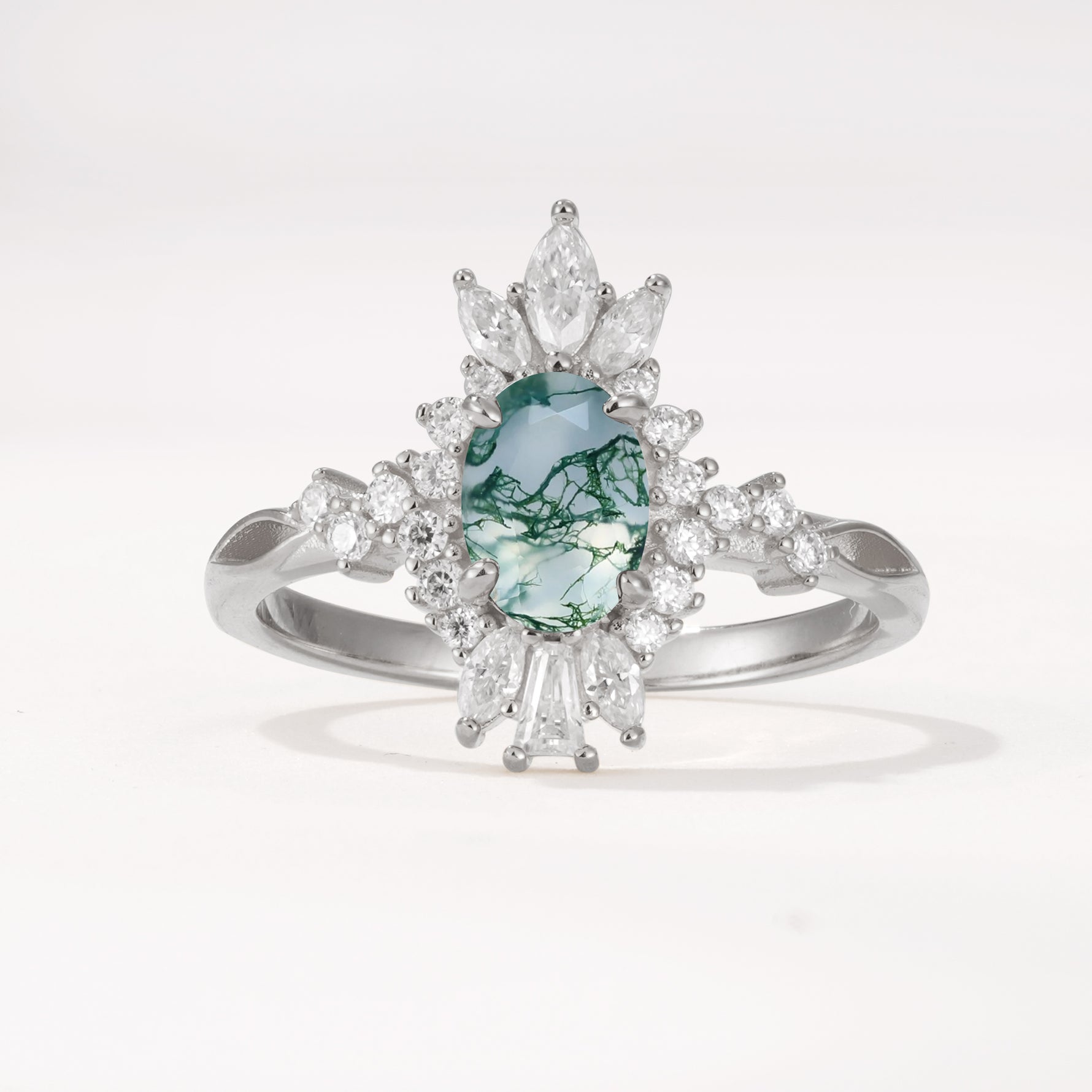 ML07062 Moss Agate Ring - Additional view