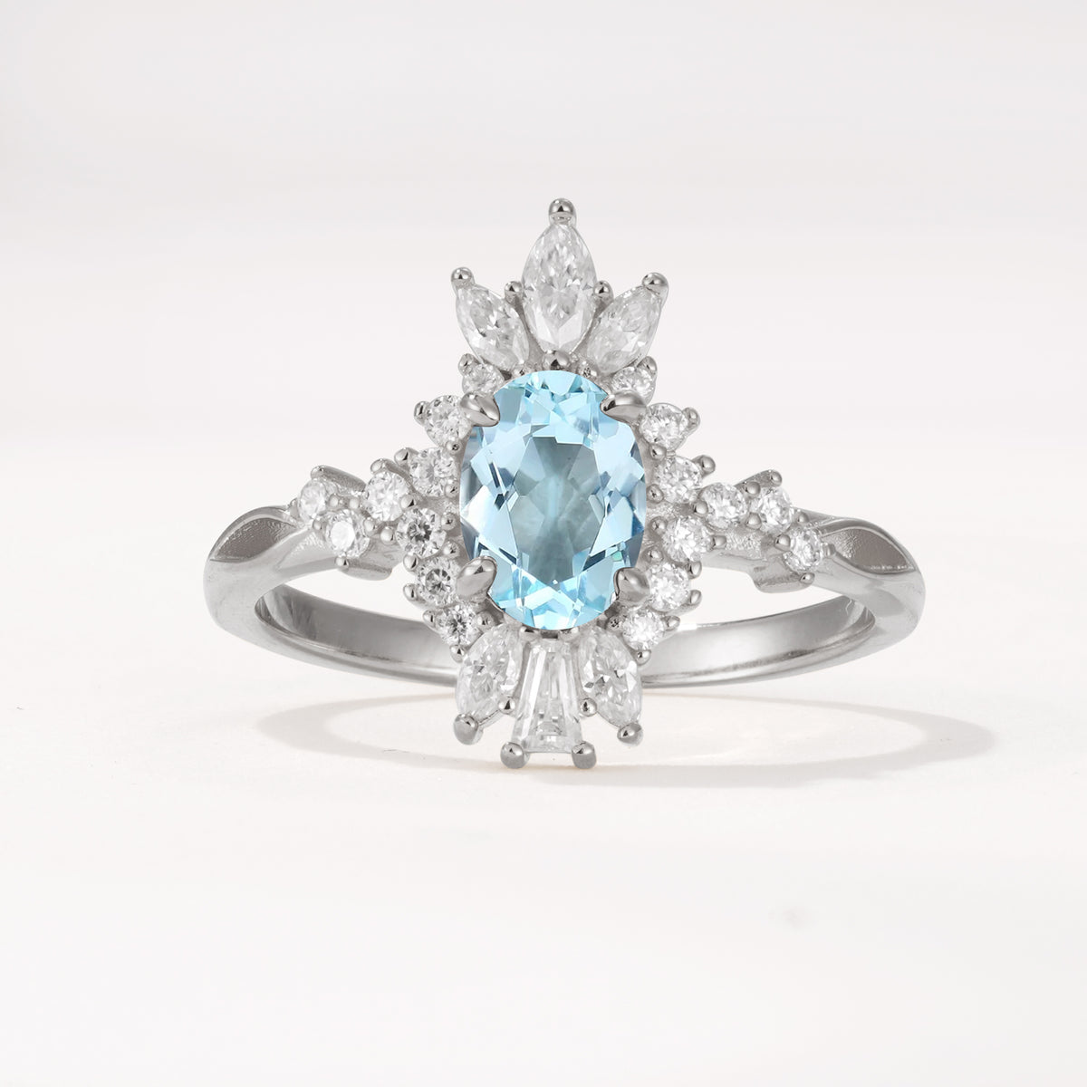 ML07062 Aquamarine Ring - Additional view