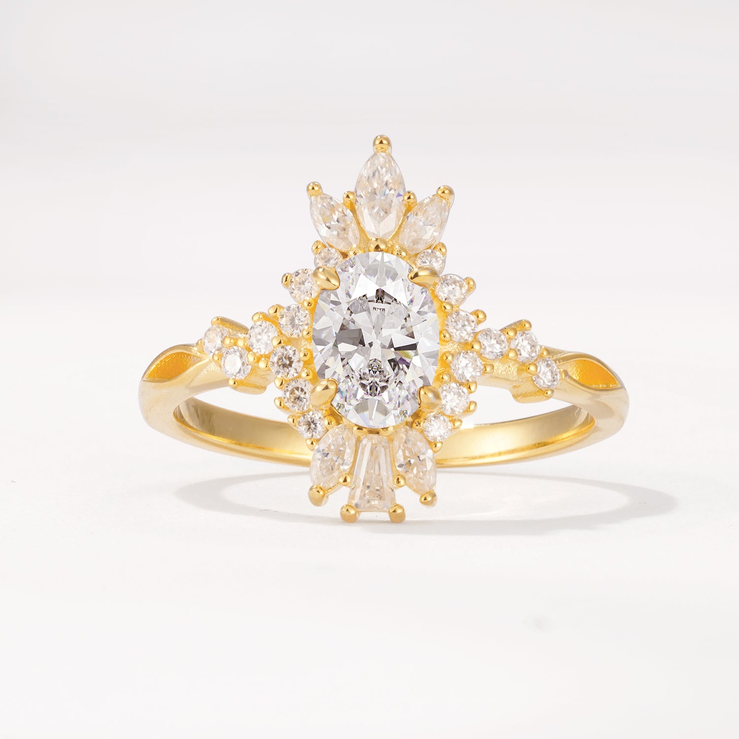 ML07062 Moissanite Ring - Yellow-Gold