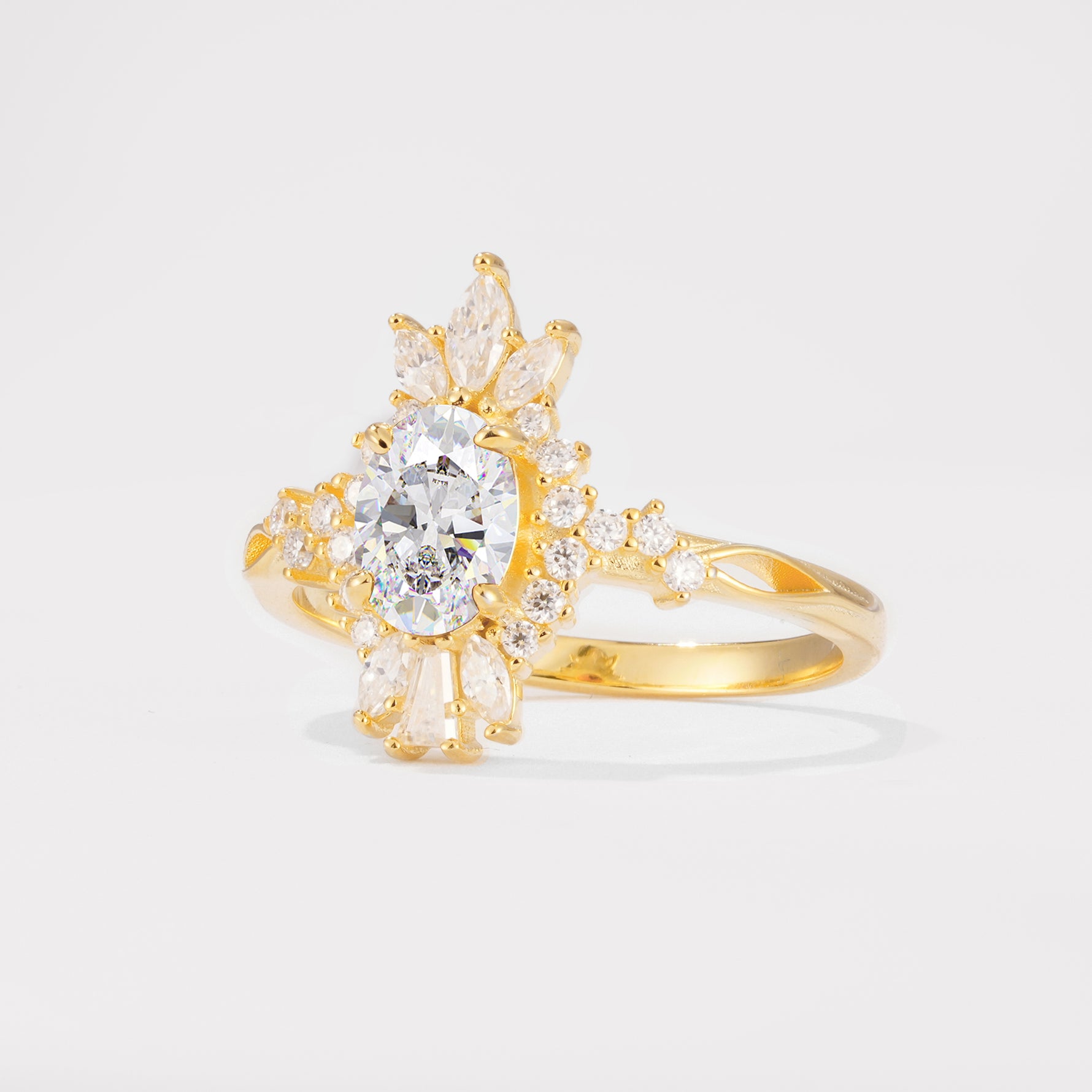 ML07062 Moissanite Ring - White-Gold