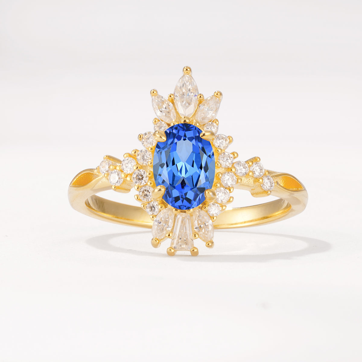 ML07062 Sapphire Ring - Yellow-Gold