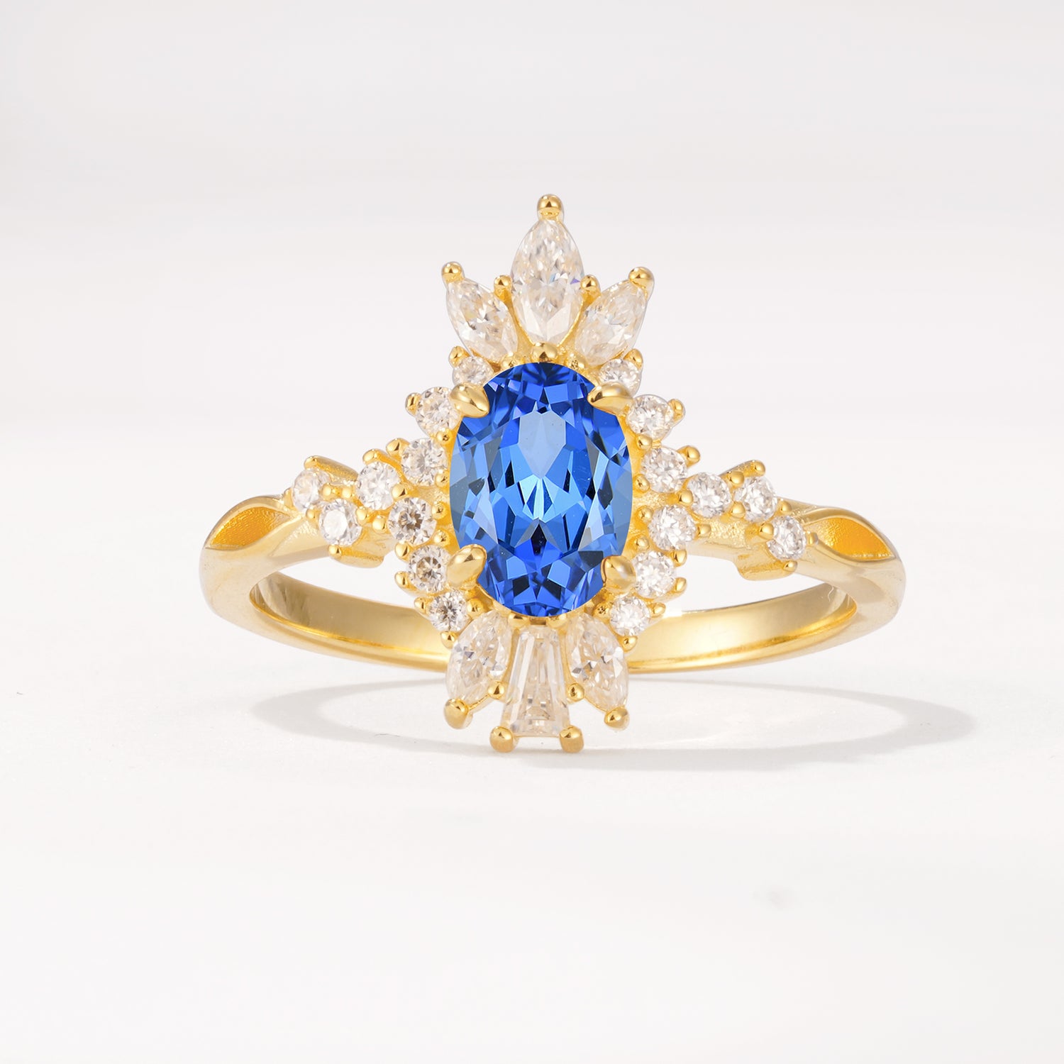 ML07062 Sapphire Ring - Yellow-Gold