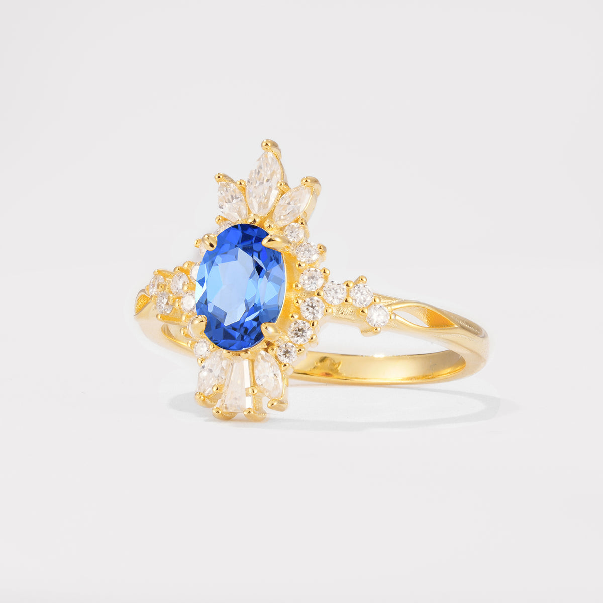ML07062 Sapphire Ring - White-Gold