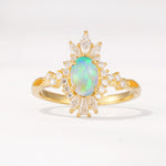 ML07062 Fire Opal Ring - Yellow-Gold