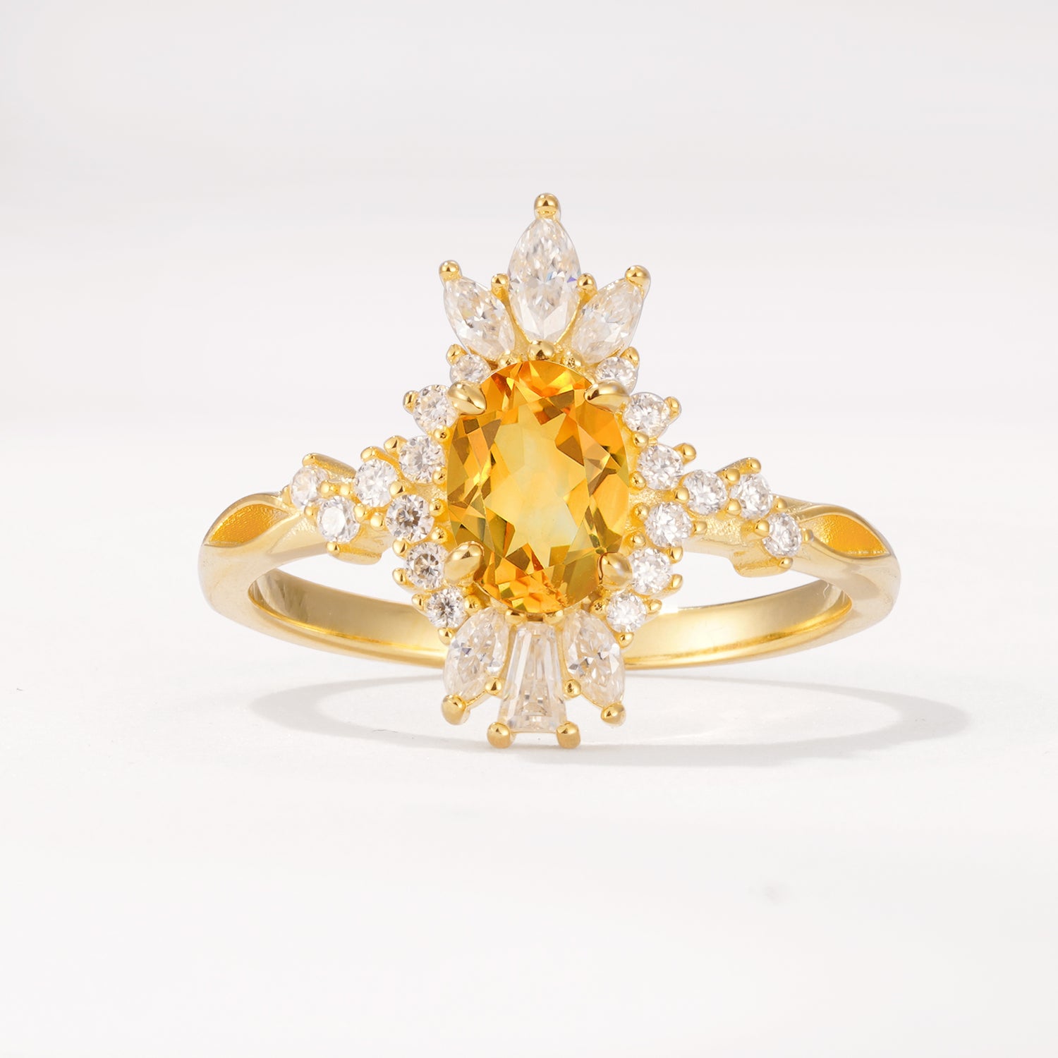 ML07062 Citrine Ring - Yellow-Gold