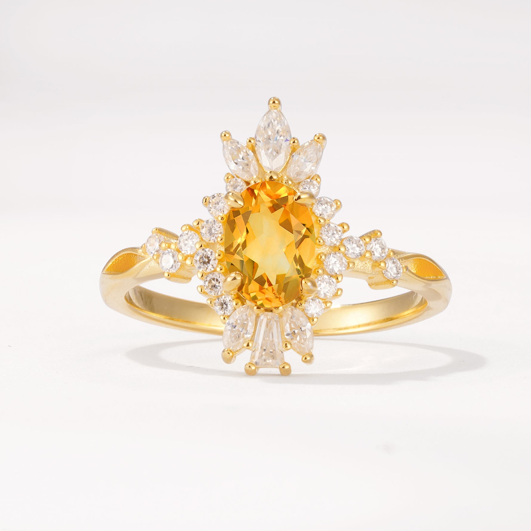 ML07062 Citrine Ring - Yellow-Gold