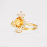 ML07062 Citrine Ring - White-Gold