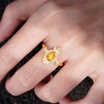 ML07062 Citrine Ring - Rose-Gold