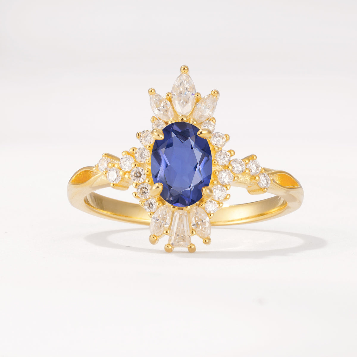 ML07062 Tanzanite Ring - Yellow-Gold