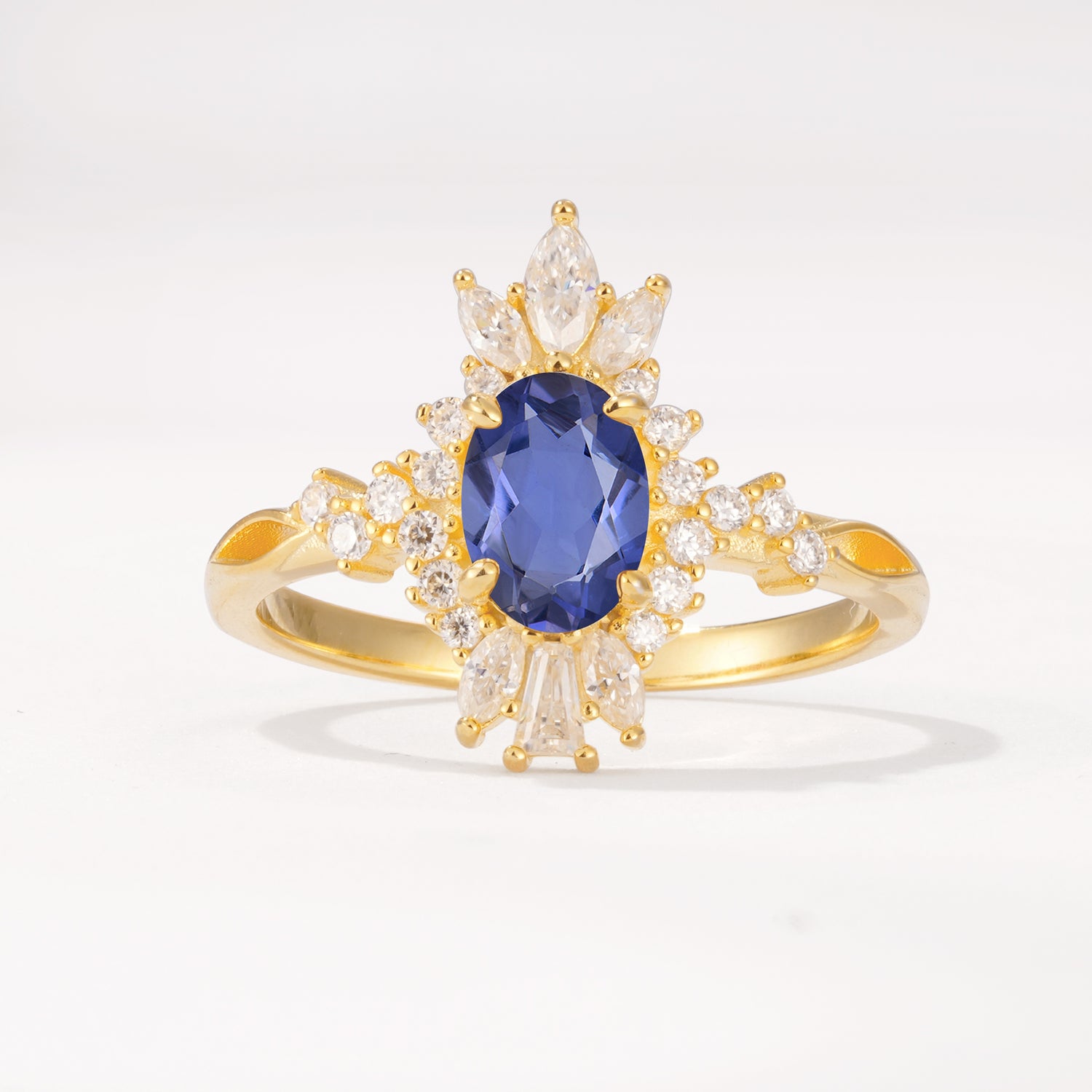 ML07062 Tanzanite Ring - Yellow-Gold
