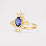 ML07062 Tanzanite Ring - White-Gold