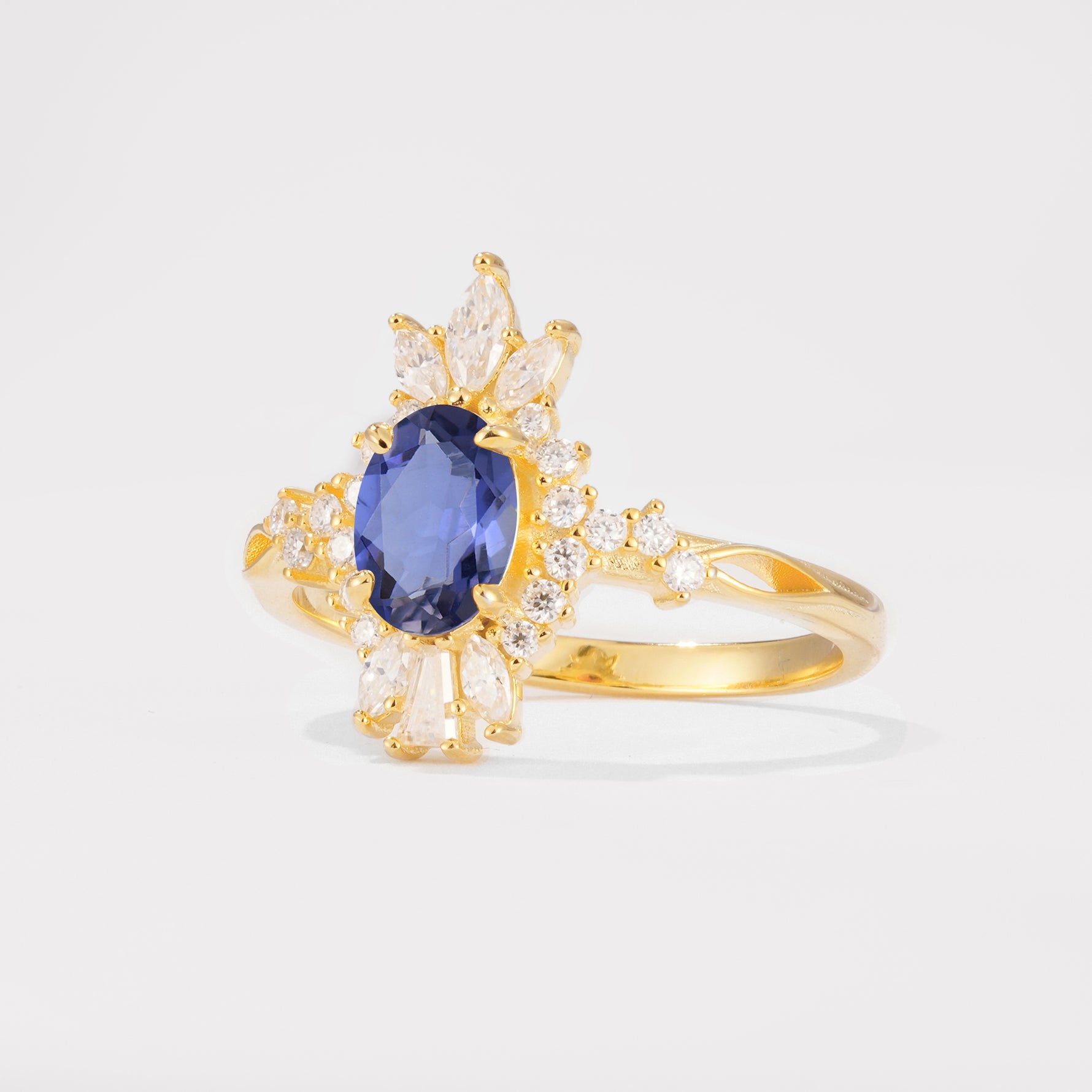 ML07062 Tanzanite Ring - White-Gold